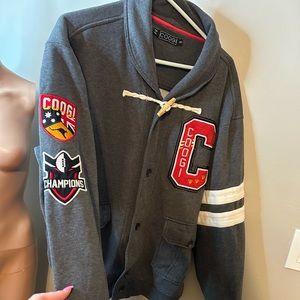 vintage Coogi rare varisty inspired cardigan sweater size 3x gray great cond